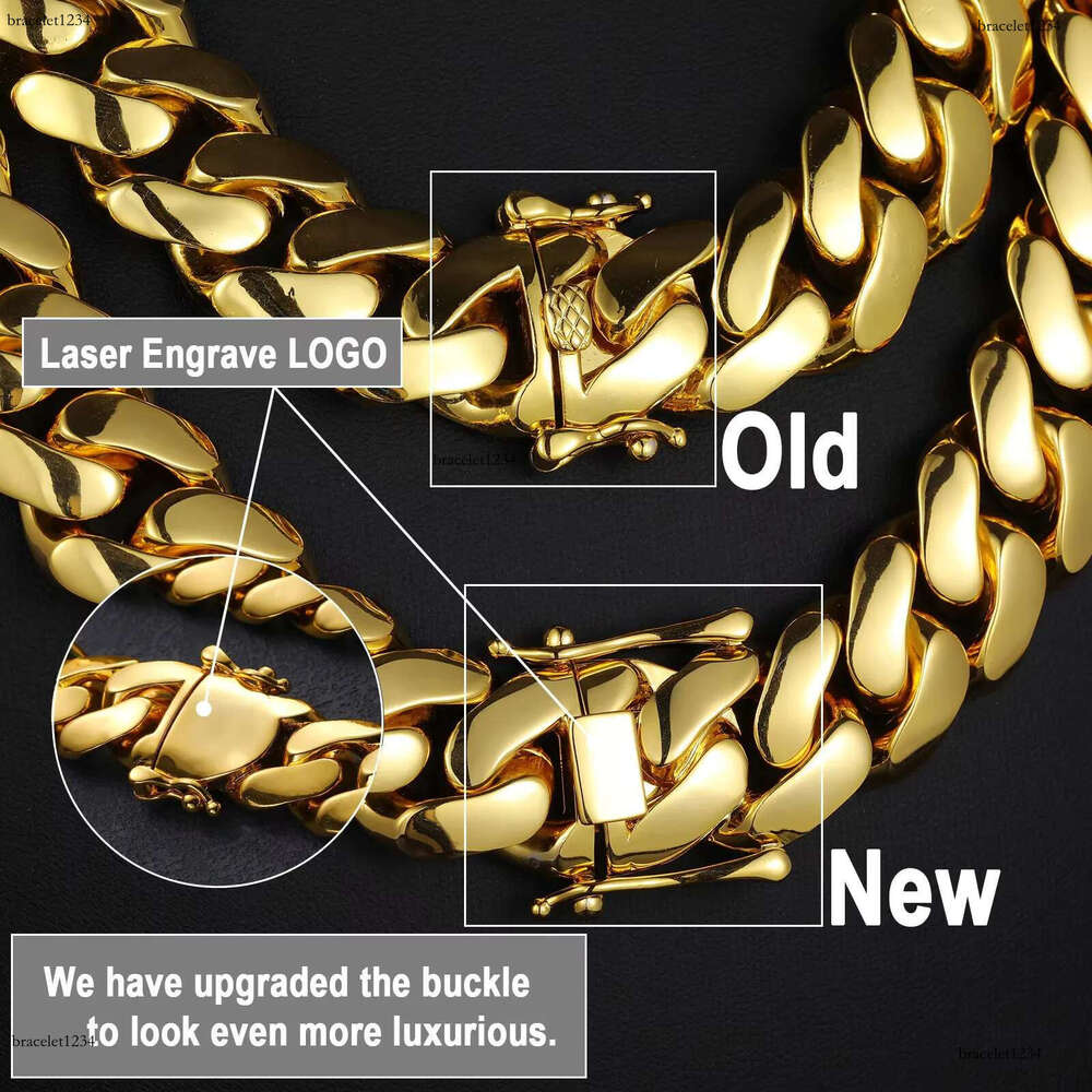 Cadenas cubana Wholesale Hip Hop Jewelry 14K Gold Plated Choker Solid Miami Cuban k Chain Necklace For Men