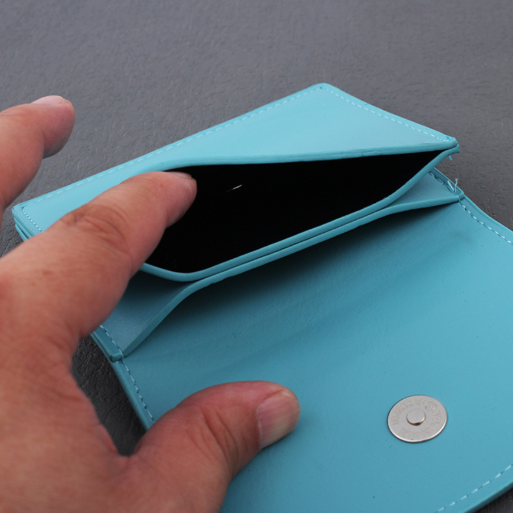 Designer Wallet New Simple Solid Color Flip Change Magnetic Buckle Double Union Travel Business Card Storage Bag Luxury Wallet Key Pouch