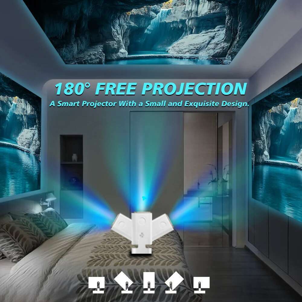 4K Native 1080P Android11 400ANSI HY260PRO Wifi6 Home Cinema Office Smart Portable Projector Auto Focus