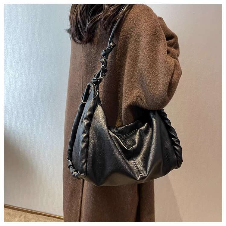 Simplified Designer Series Large Capacity Tote Bag 2025 New Style Free Shipping Fashionable Summer Commuter Handbag Texture Single Shoulder Crossbody 