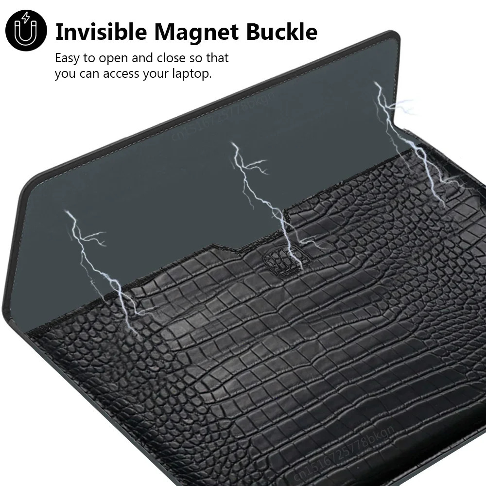 Crocodile Leather Flip Case Bag Laptop Sleeve for Air 13 14 15 16 Inch M5 M4 M3 M2 Chip Mac Book Pro Cover Accessories 251119