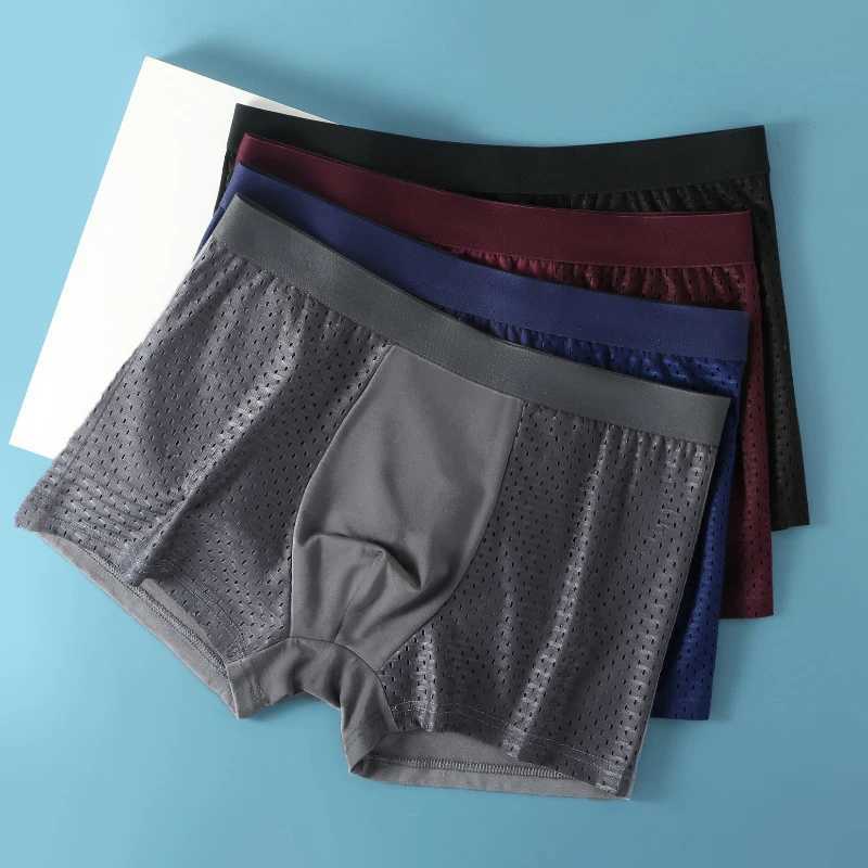 4-piece bamboo clothing bamboo boxing shorts mens ultra-fine fiber boxing underwear compression elasticity Z250422