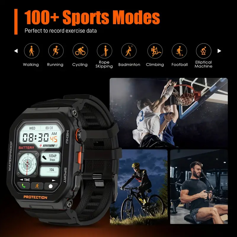 Military Smart Watch (Answer/Make Calls),Sports Watch for men new in box Make Calls, GPS Health Monitor