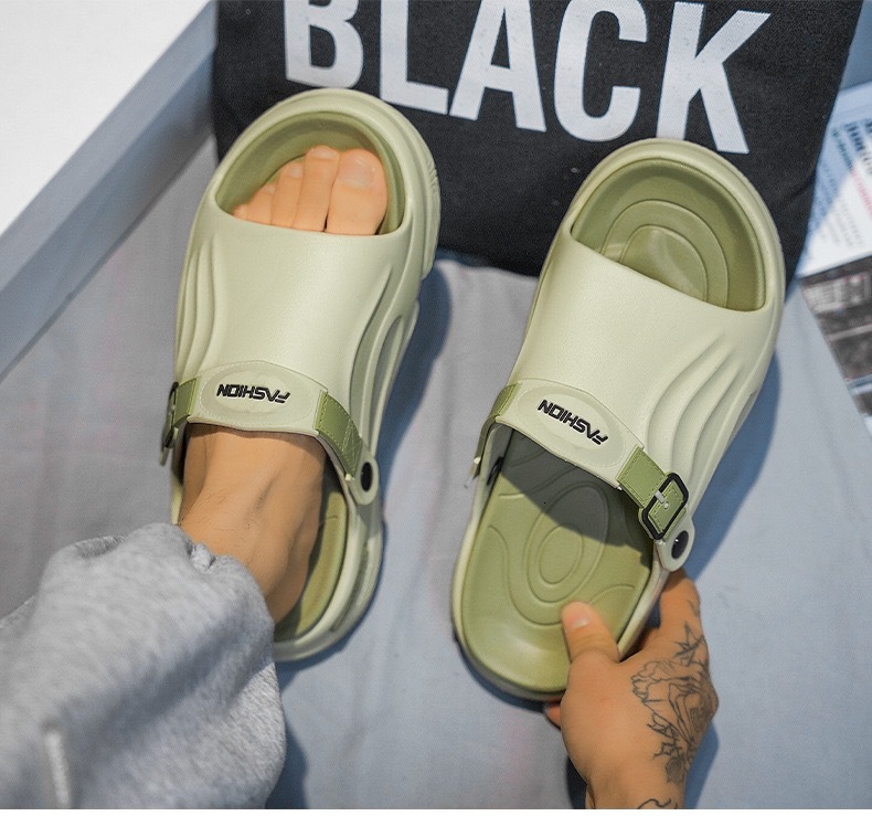 Men Slippers Designer Slides Mens Stylish Sandals Black Sliders Summer Beach Slipper Outdoor Sandal Shoes Size XY43