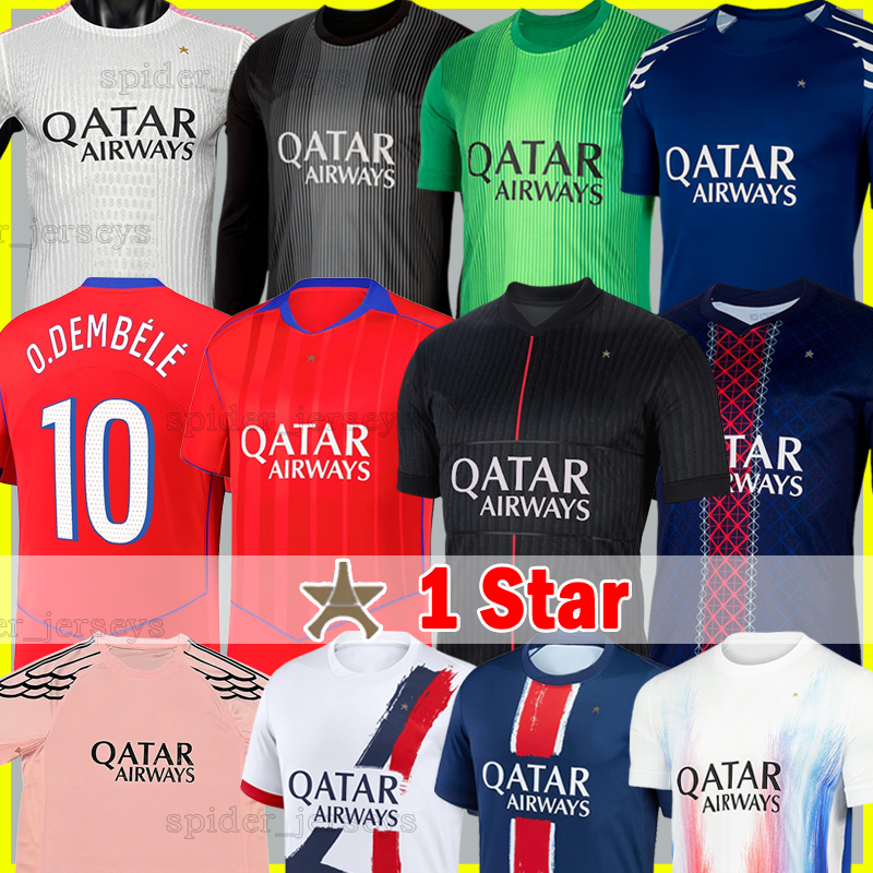 XXXL 4XL 2024 2025 D.DOUE PSGES 1 Star Soccer Jerseys O.DEMBELE KVARATSKHELIA JOAO NEVES 24 25 26 BARCOLA HAKIMI Goalkeeper Player Version Men Uniforms Kids Kits Sets