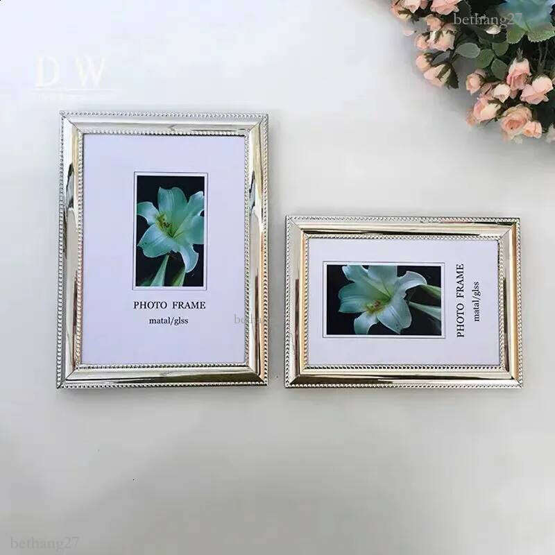 European Simple Silver-plated Metal Picture Frame 240802 H260306