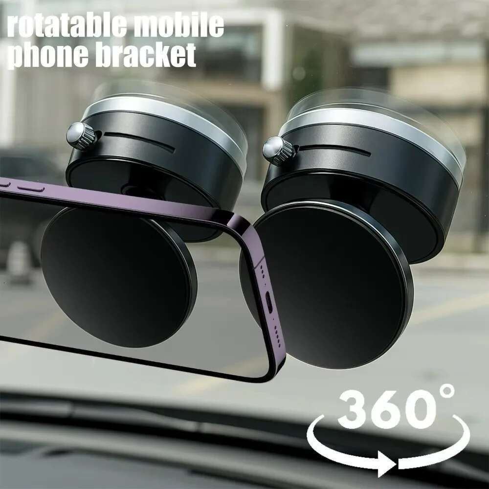 ion Car Phone Mount Auto Dashboard Windshield Vacuum Adsorption Aluminum Alloy Holder for IPhone Samsung GPS Stand