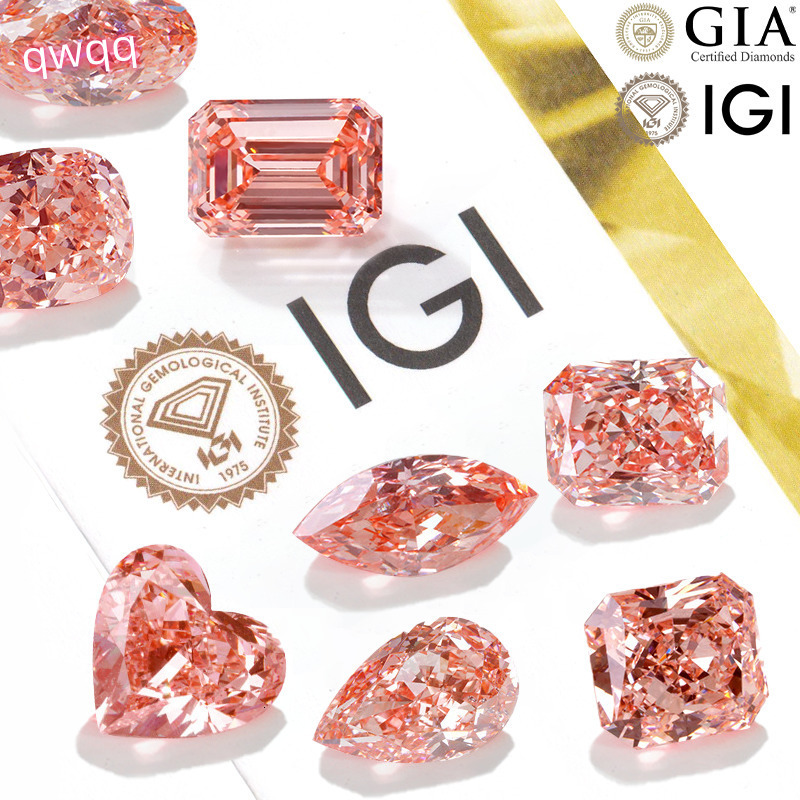 Fancy Vivid Pink Lab Grown Diamond CVD HPHT GIA IGI Certified 1CT 4CT Oval Pear VVS1 VVS2 Loose Diamond Stone Custom Jewelry