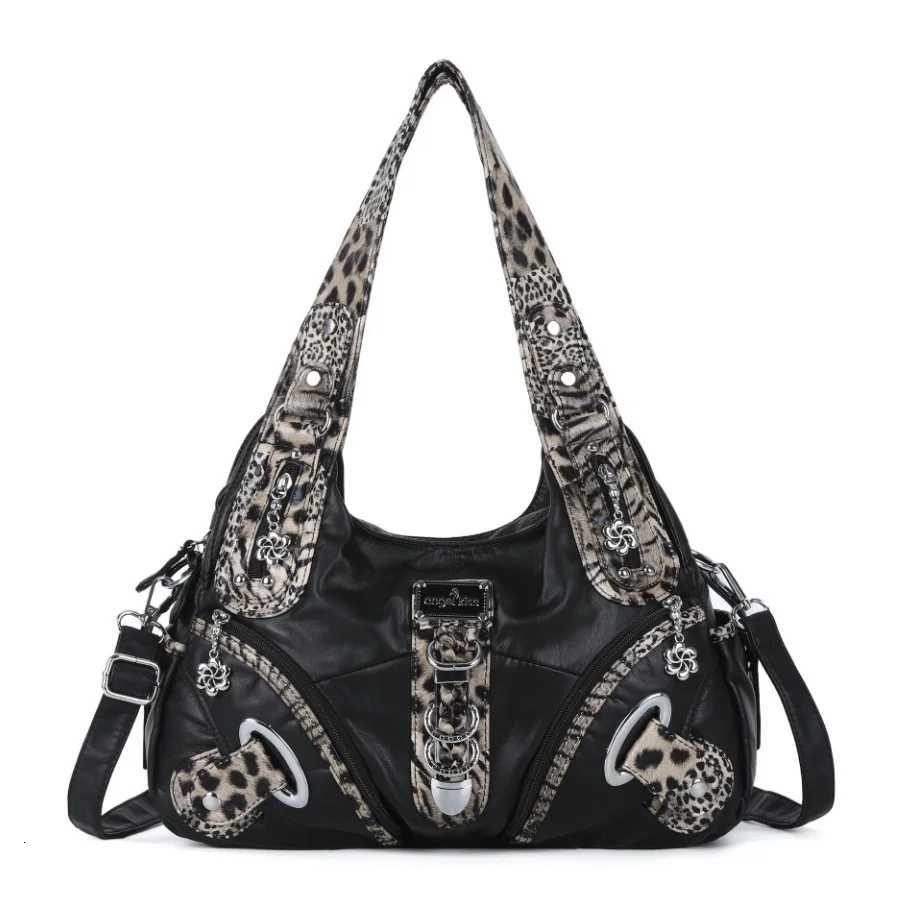 Angelkiss Women Handbags Large Womens Shoulder Bag Leopard Print Top-Handle Fashion Satchel Dumpling Shoulder Tote Hobos BagT260310