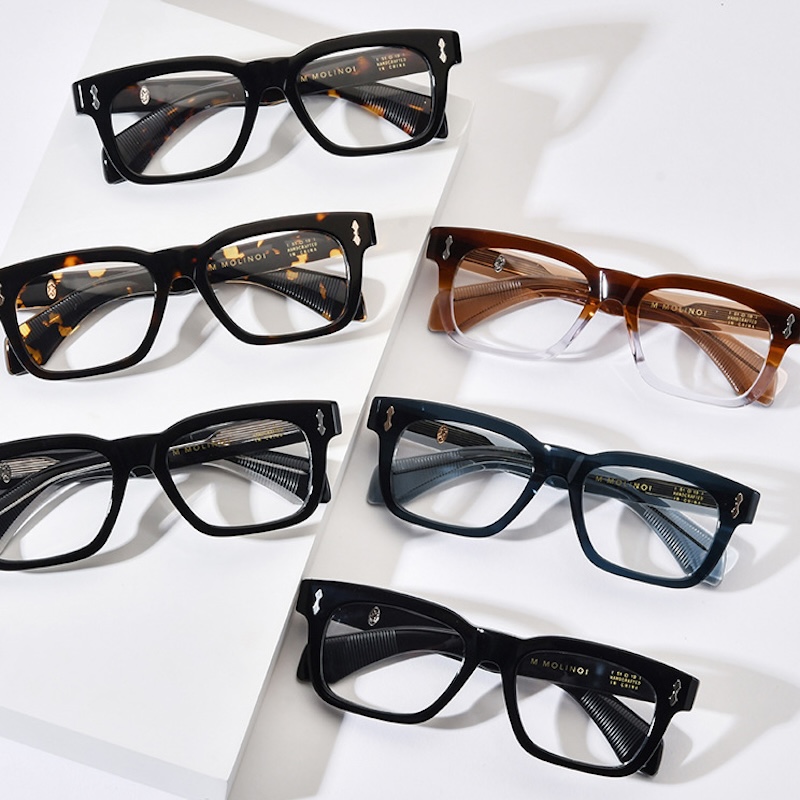 High Quality Designer Sunglasses jmm MOLINO Handmade Acetate Luxury Personalized Men UV400 Customized Logos or Prescription lenses Myopia Optical Fram