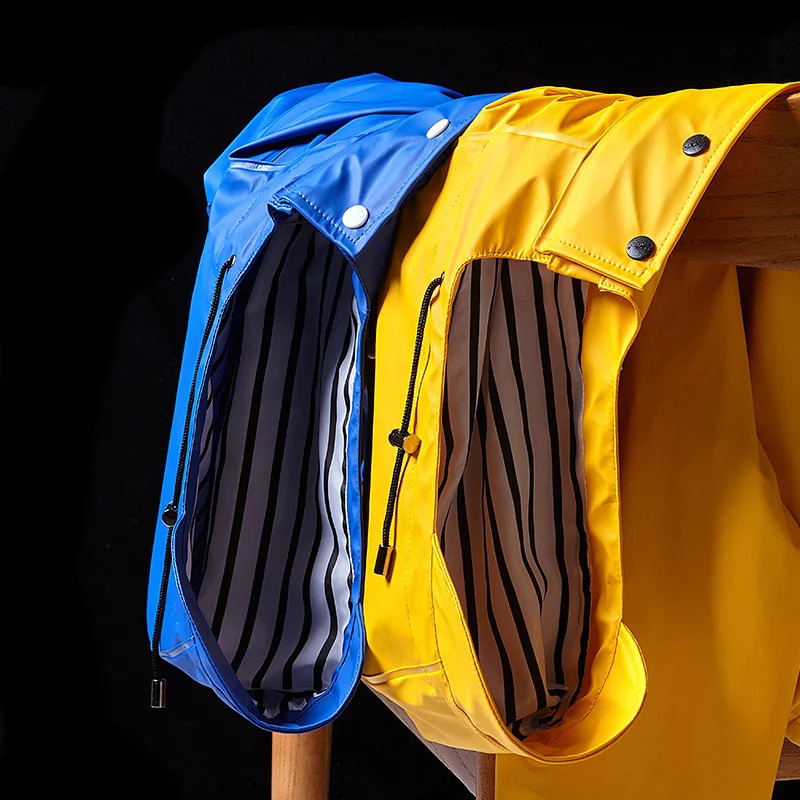Raincoat Outdoor Long Full Body Adult Double Layer Stormproof PU Raincoat Mens and Womens Rain Poncho Cross Border 250421
