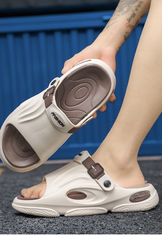 Men Slippers Designer Slides Mens Stylish Sandals Black Sliders Summer Beach Slipper Outdoor Sandal Shoes Size XY43