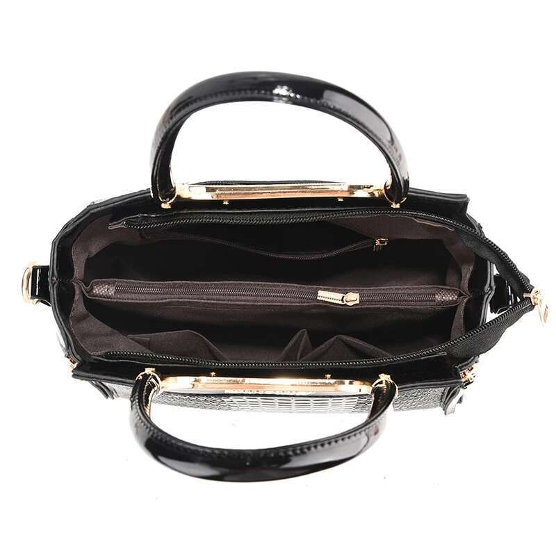 Chic Crocodile Pattern Faux Leather Crossbody Bag With Adjustable Strap Elegant Women S Shoulder Purse For Daily Use Bag