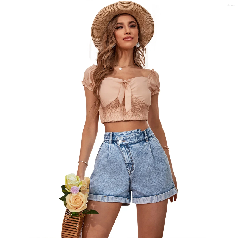 Women's Jeans Sexy Denim Shorts Casual Straight Leg Fashionable Spring Summer Versatile Short Pants Comfortable Fit From Mainland Chin