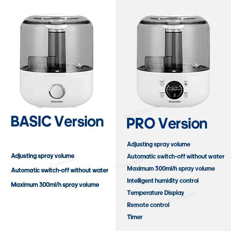 KINSCOTER 3L air humidifier professional large capacity household humidifier factory atomizer with remote control timer Ara diffuser Y250422