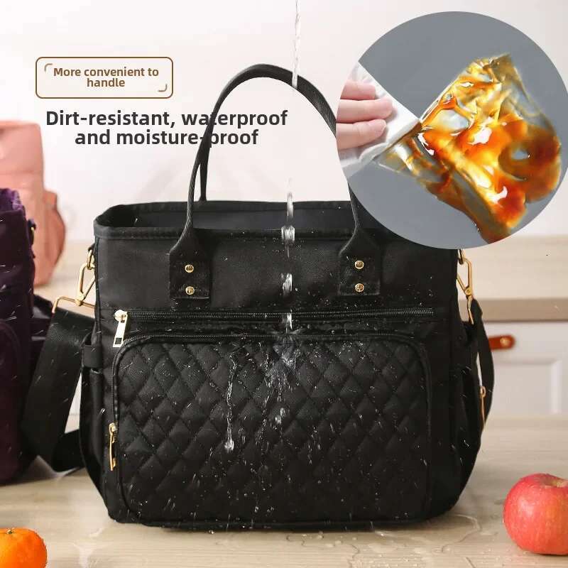 New Large Capacity Fashionable Lunch Waterproof Leakproof Storage Bag Travel Picnic Mommy Cross-Border Hot Pressing