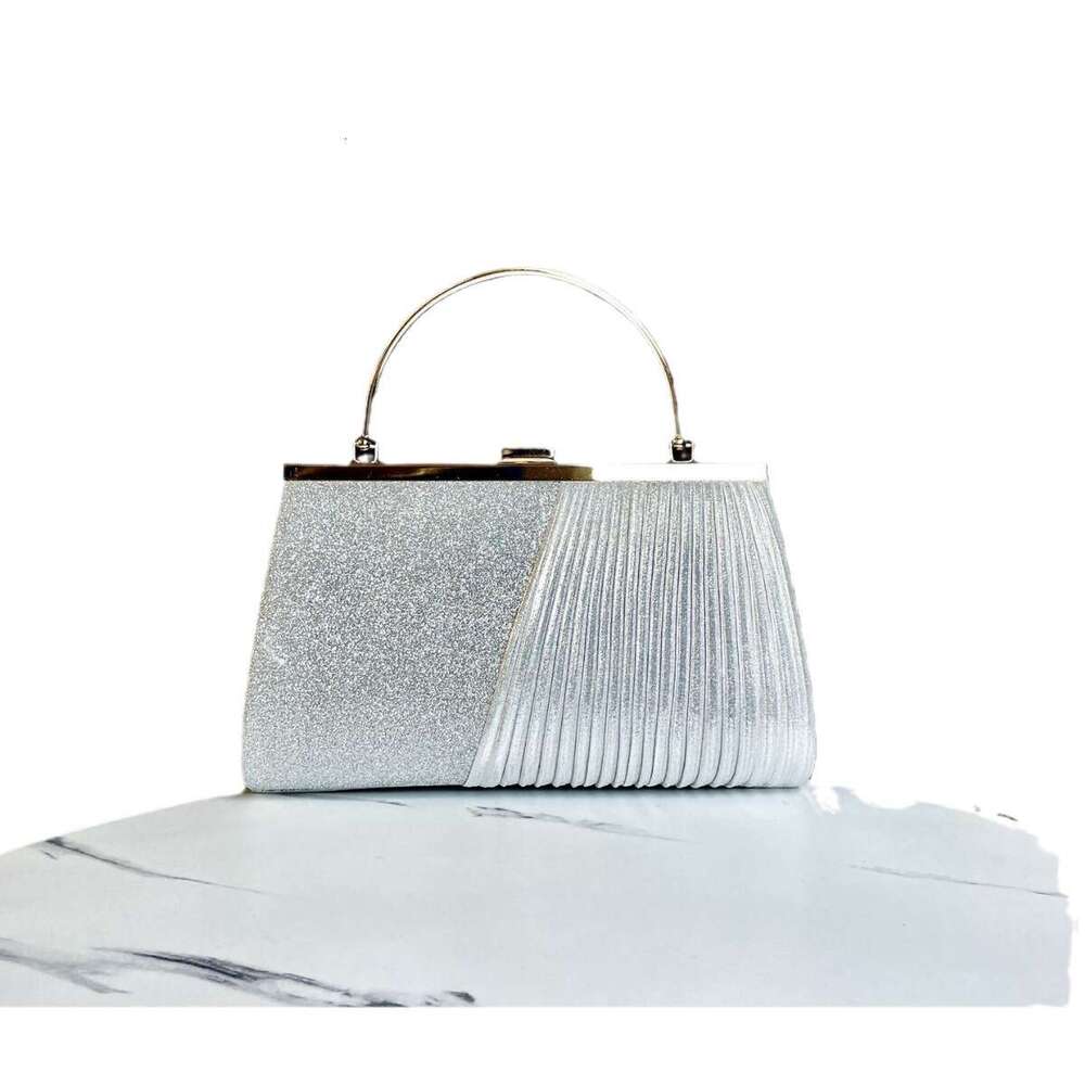New Evening Handbag, Banquet Shining Square Bag, Party Small Bag With Diamond Inlaid Handhold