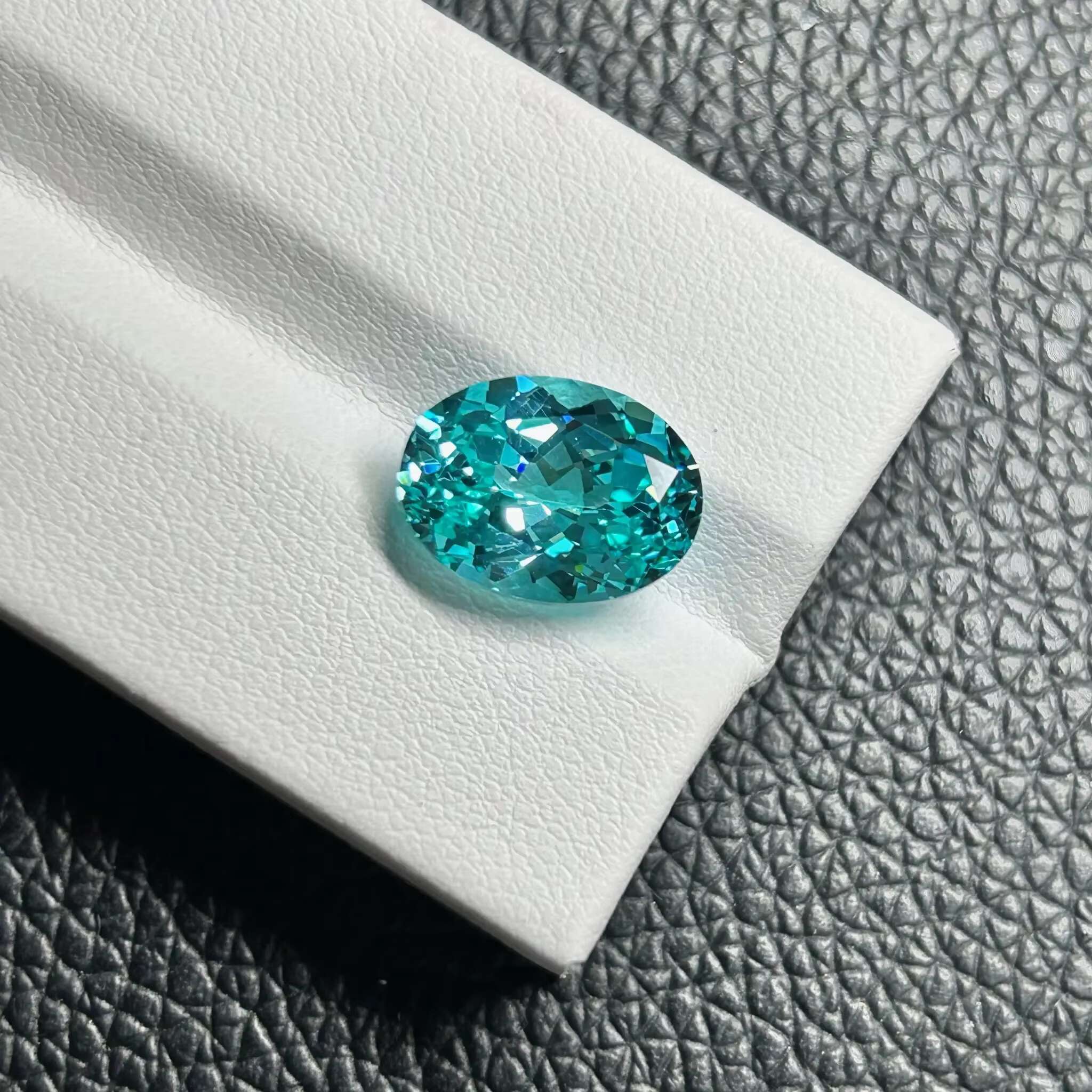 Hot Sale Lab Created Paraiba Diamond Oval Cut 5x7mm Loose Gemstones for Jewelry