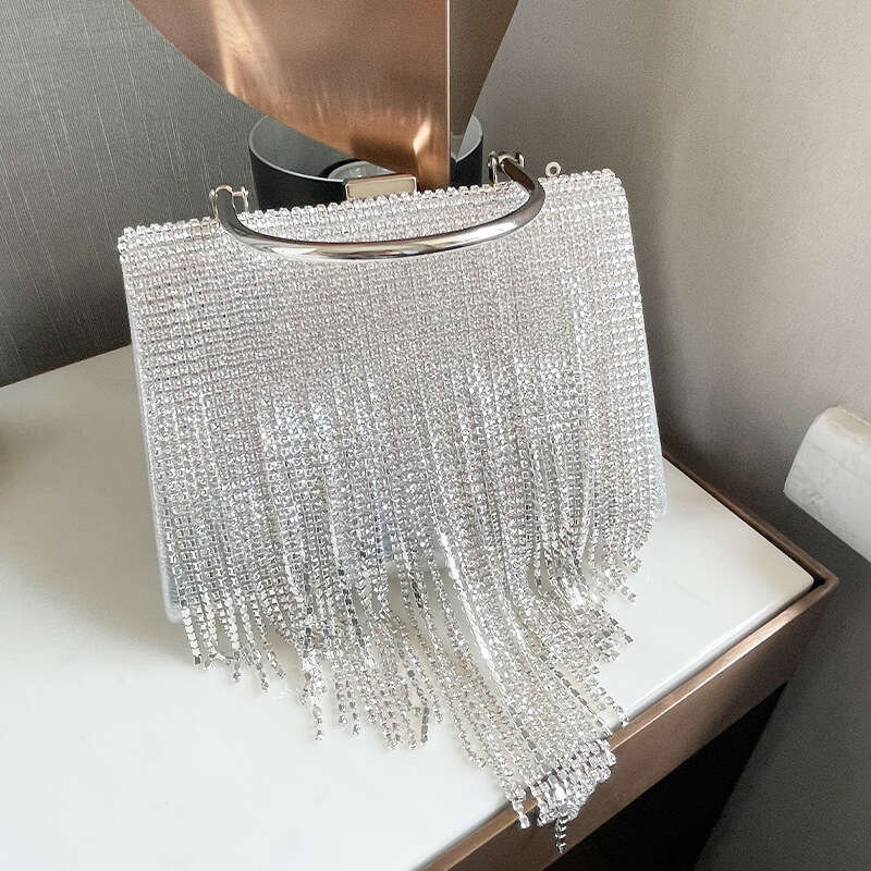 Box Set With Tassel Handbag, Women's Nightclub Party, Bright Diamond Queen, Socialite, Dinner Bag, Women