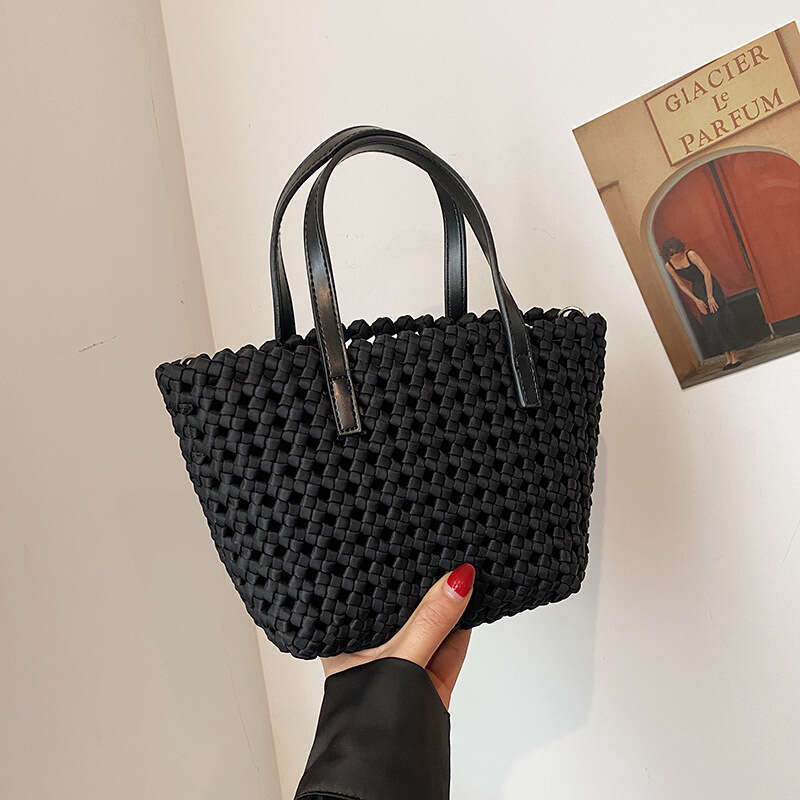 Ins Style Resort Beach Bag Weaving Straw Woven Bag For Women New Summer Shoulder Vacation Beach Tote Bag Large Capacity KQ