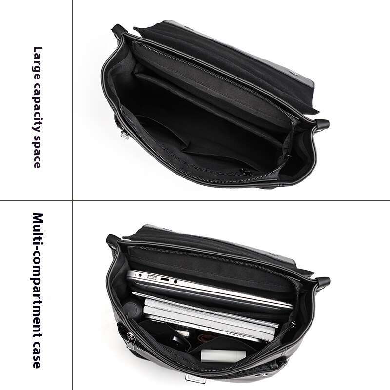 Computer business travel men's commuting small notebook leather backpack men 2024 new model