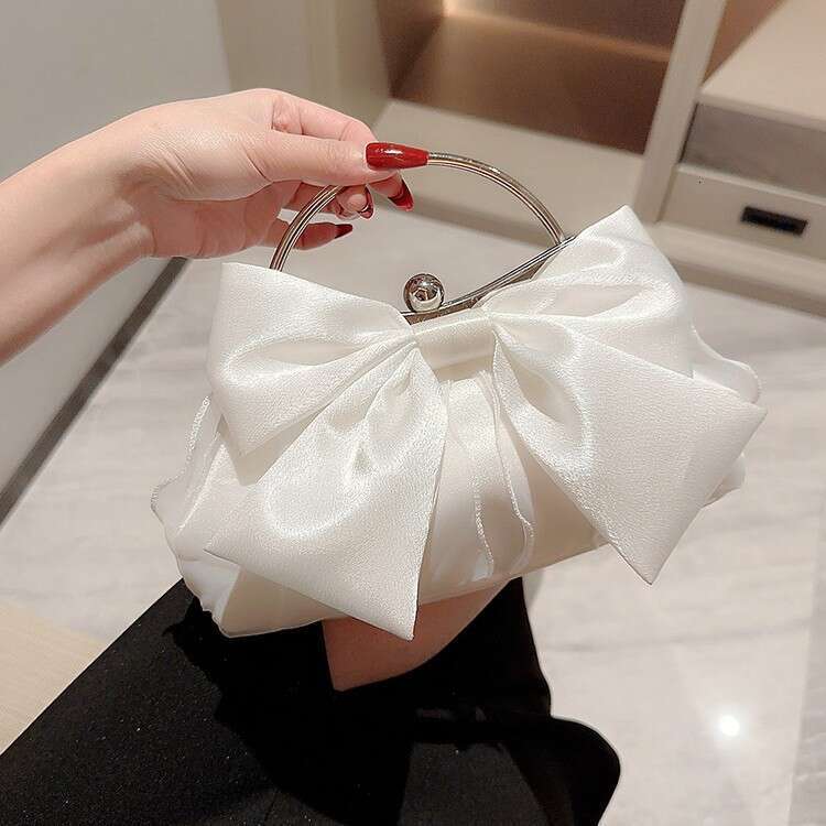 Hot Selling White Wedding Banquet Fairy Dinner Handbags, High-End Dress Bags, Chain Bags