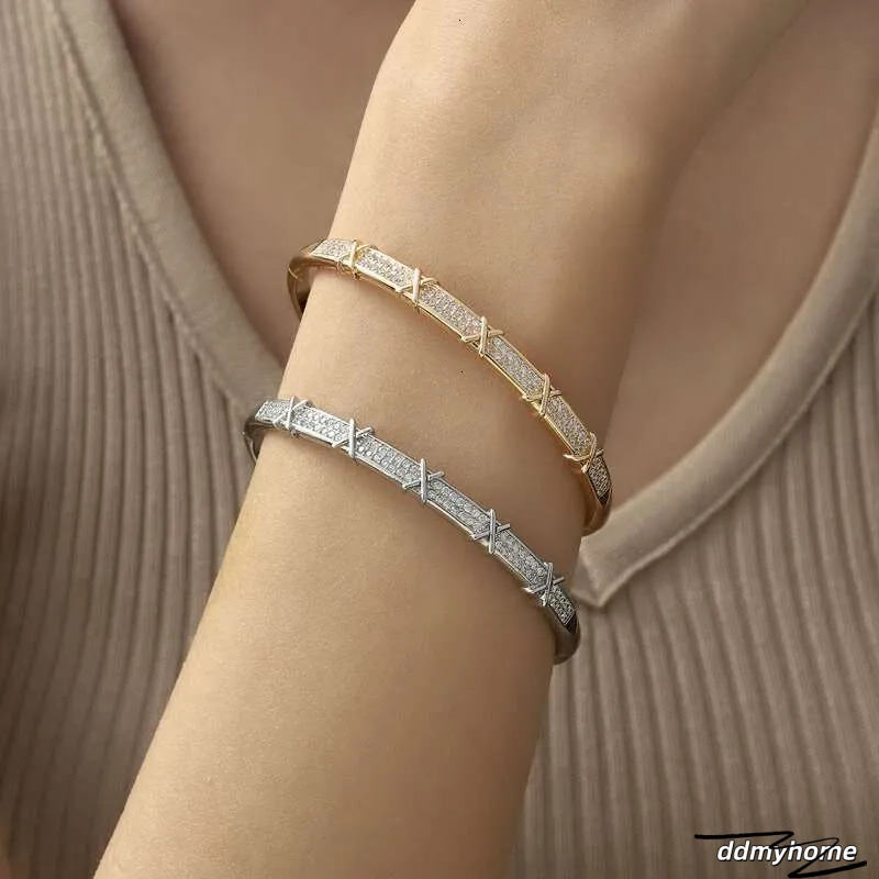 Bracelet Designer Bracelets For Women Luxury Jewelry Copper Plated With High-Quality Fashion Zircon Inlay Bangle Holiday And Vacation Gifts Ddmyhome