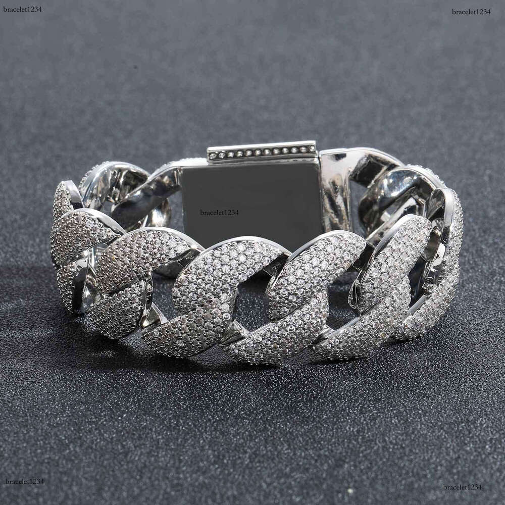 Luxury designer 22mm Bubble Cuban Chain Hip Hop 5 row Ice out vvs Moissanite Necklace Men's Necklace with free shipping