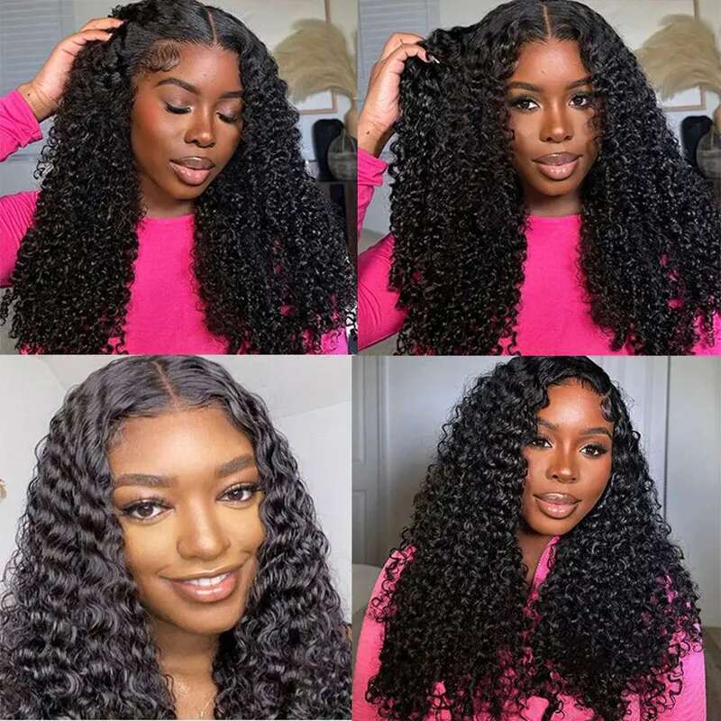 12A Human Hair Brazilian Pixie Curls 200% Transparent Frontal Wig For Women Burmese Curly Full Lace Wigs