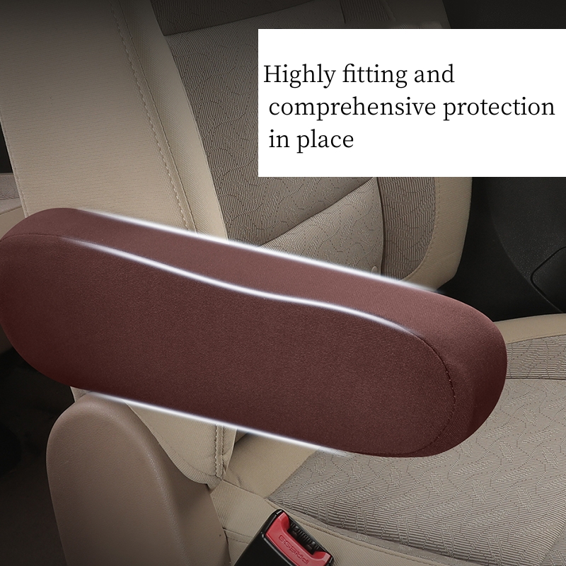 2 Pcs Universal Car Armrest Covers, Breathable Cloth Fabric Front Seat Protector, Direct Replacement Center Console Lid Skin for SUV/Truck/Van Accesso