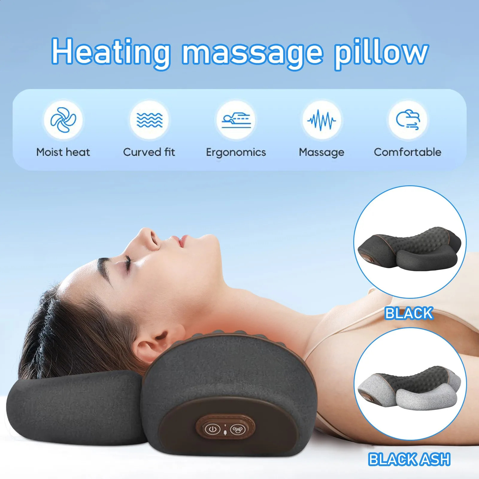 Massager Pillow Cervical Orthopedic Sleeping Pillow Back And Neck Massager For Home Memory Foam Pillows For Sleep Aid 250418