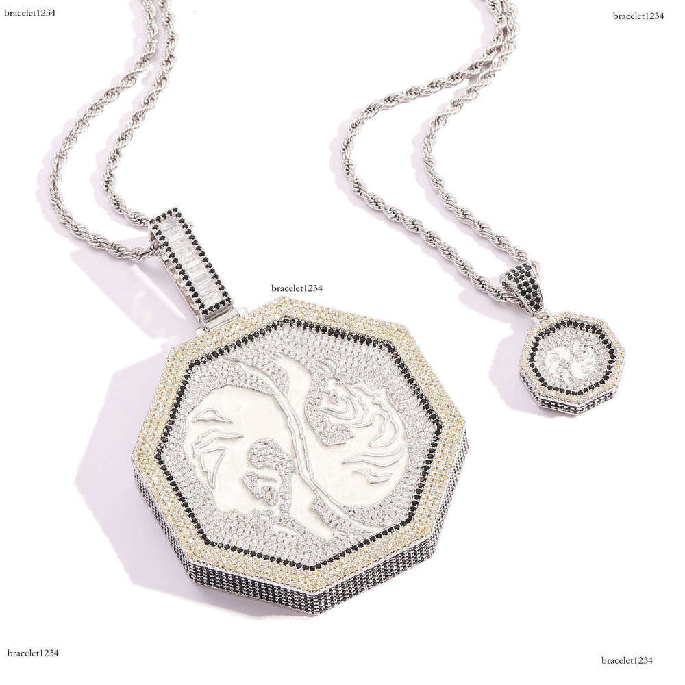 Luxury designer Chinese Zodiac ice out VVS Moissanite pendant, men and women pendant necklace free shipping