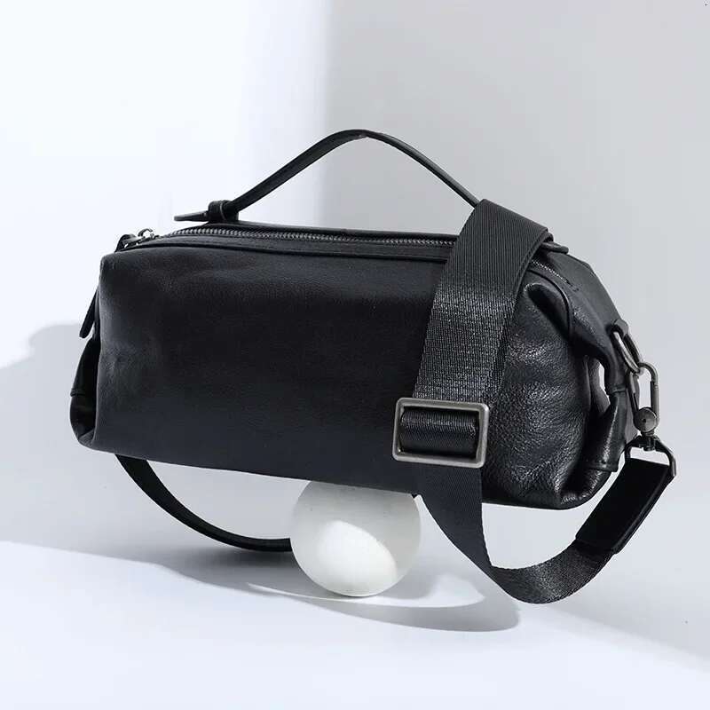 High-End Genuine Leather Men's Business Casual Messenger Large Capacity Single Shoulder Bag For Commuting