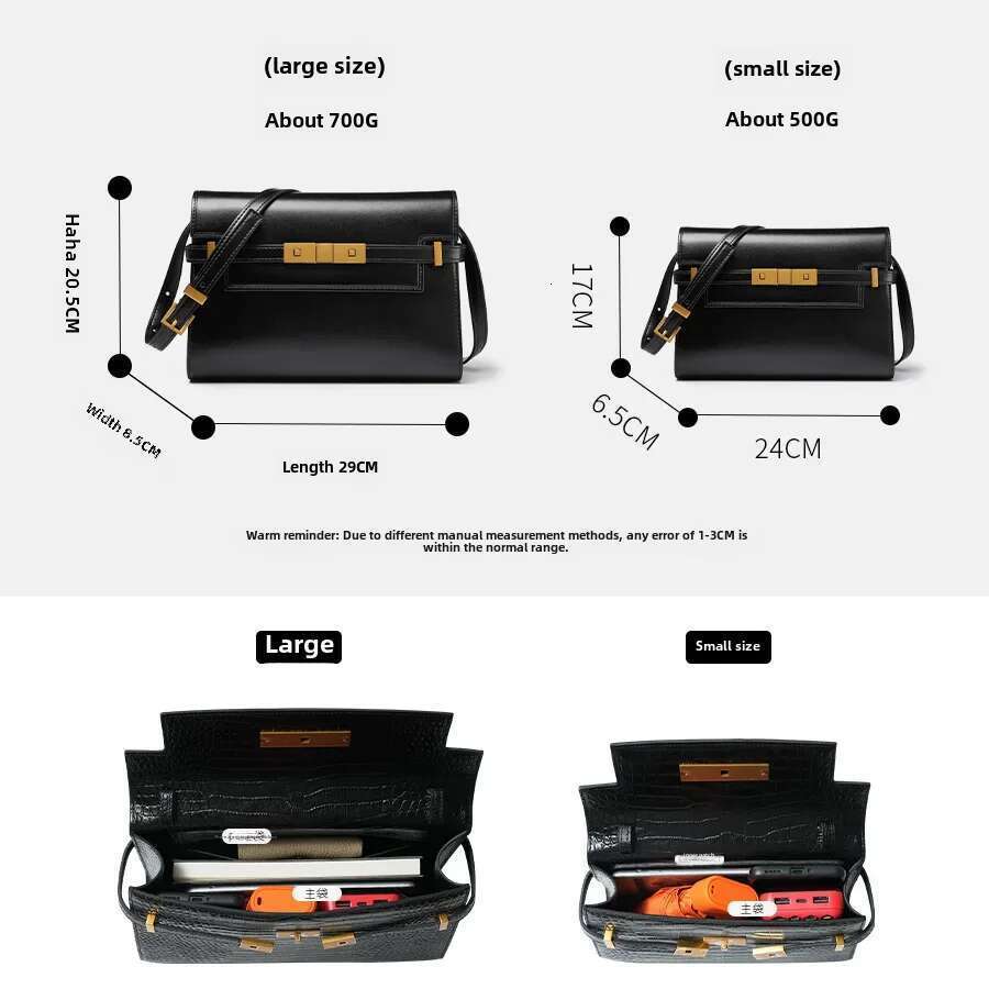 Designer Bag Vintage High-End Feel Leather Hanging Women's Underarm Mailer Crocodile Pattern Manhattan Style Shoulder Bag