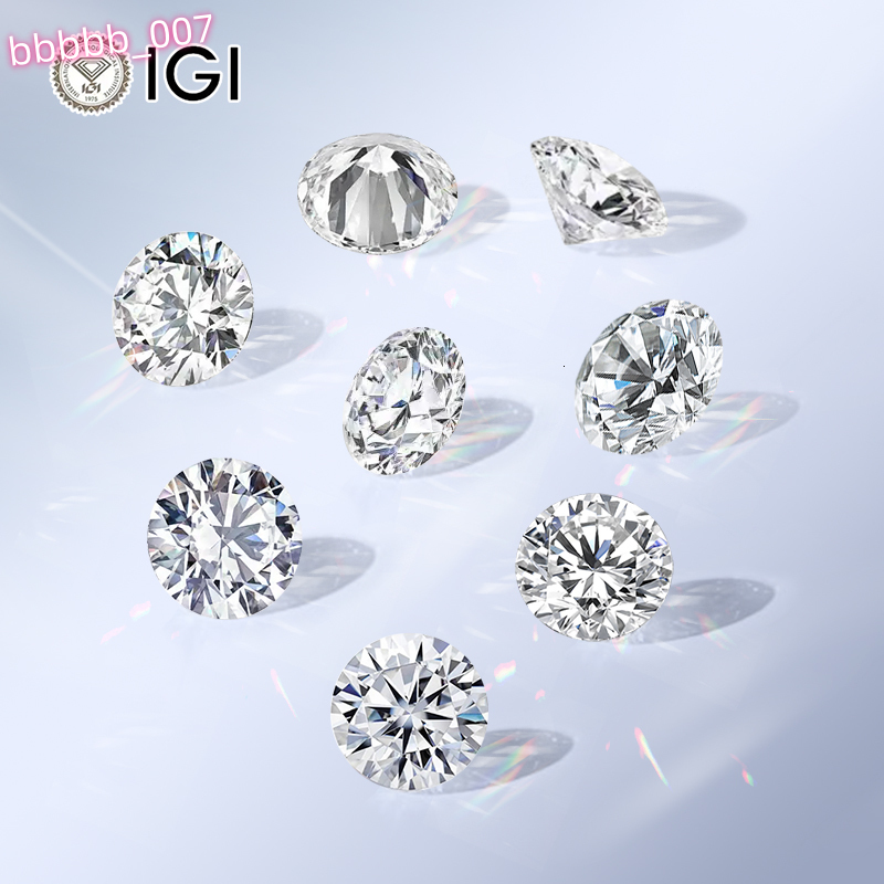 Starsgem Lab Grown Diamond 0.5CT 1CT 2CT Round Excellent Cut Loose Diamant IGI Certified HPHT CVD Diamond