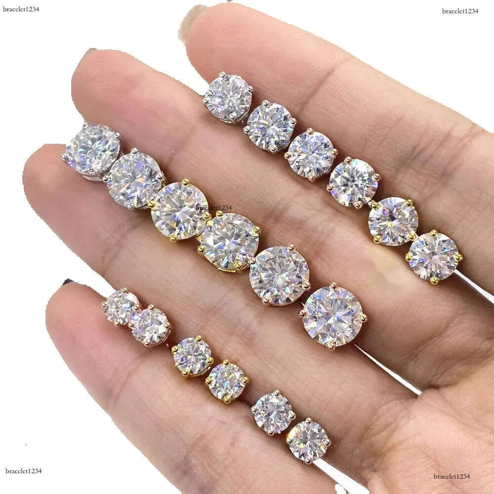 Screwback earring 3mm-10mm piercing jewelry 4 prongs set CVD HPHT lab grown stud in VVS Elegant Dazzg