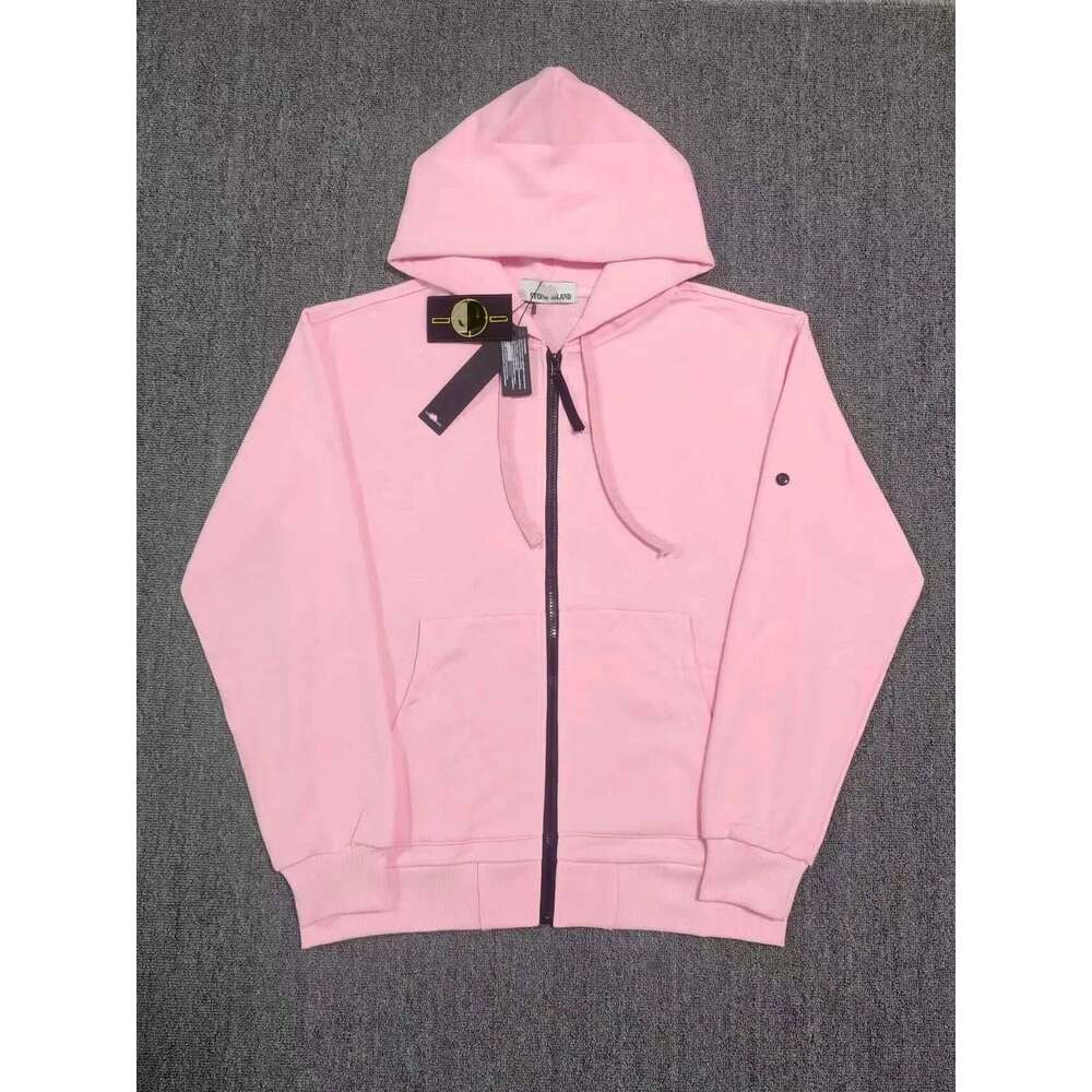 Cross-Border designer clothing Stone Embroidered Compass Sleeve Zipper Sweatshirt Unisex Solid Men's hoodie Color Casual Sports Hoodie Jacket