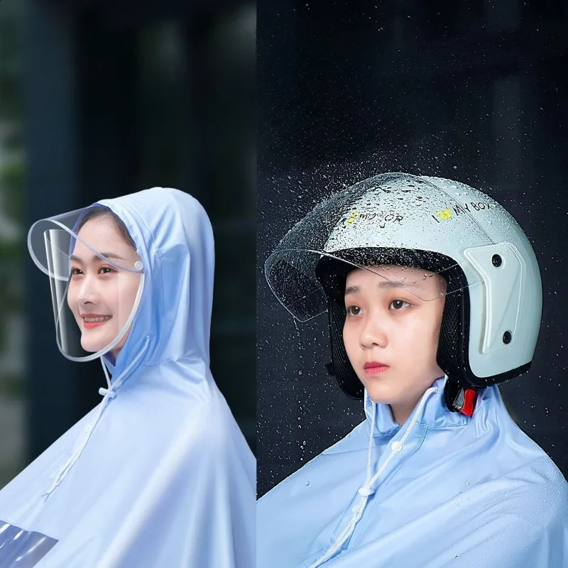 Motorcycle Riding Raincoat Waterproof Full-body Raincoat for Men and Women Increased Thickened Adult Poncho Raincoat 250421