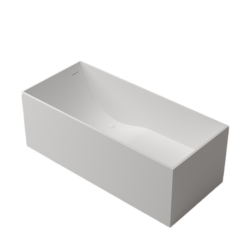 1700x720x540mm Solid Surface Stone Bathtub Rectangular Freestanding Corian Seamless Pure Acrylic Tub RS6514