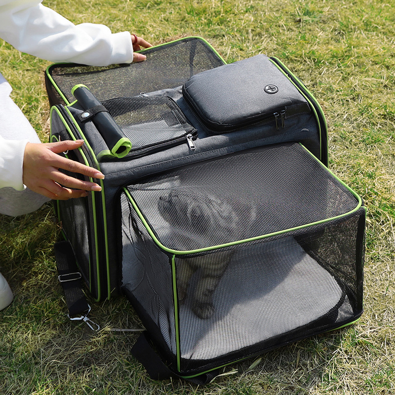 Foldable Pet Travel Bag - Portable Cat & Small Dog Carrier for Car