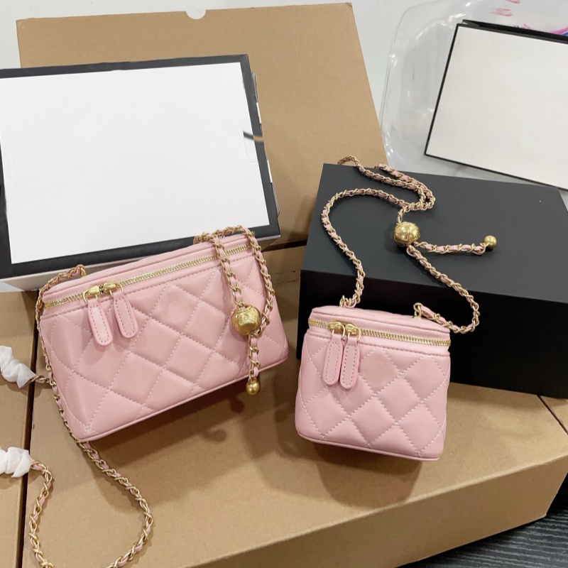 Cosmetic Bags Cases designer Cosmetic Bags Women Vanity Cases makeup Box Top Quality Leather mini Chain Handbag Tote Crossbody Shoulder Luxury Purse