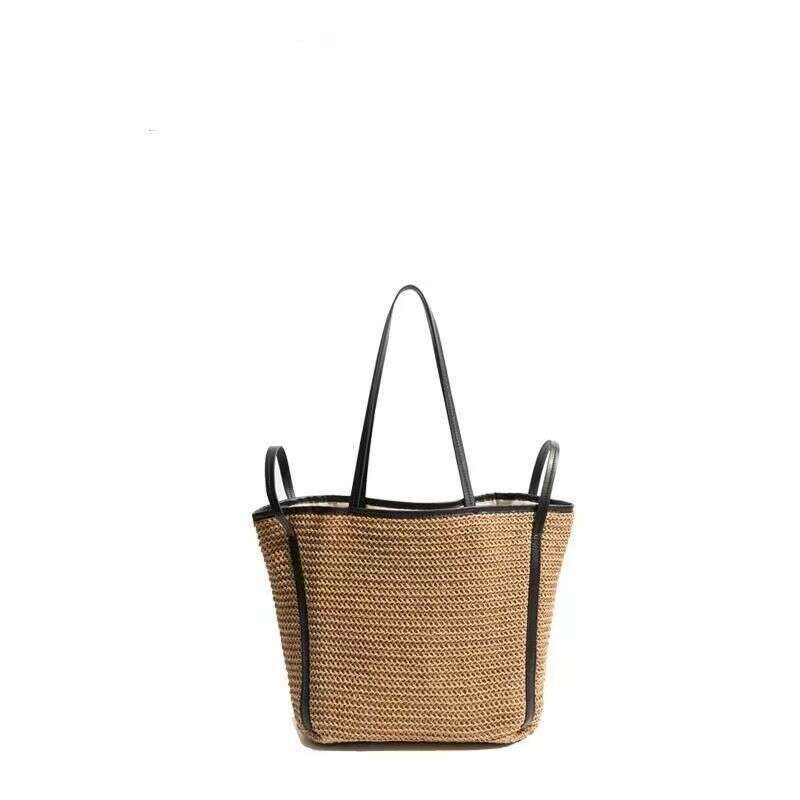 Ins Style Resort Beach Bag Straw For Women S Big Looks New Summer Tote Shopping Beach Vacation Woven Bag KQ