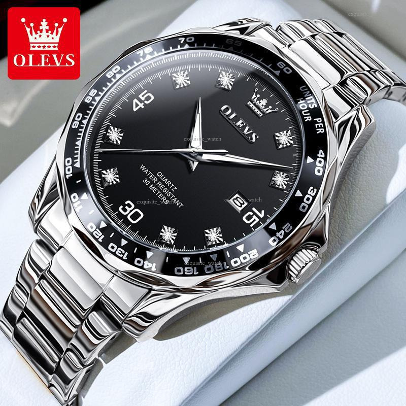 OLEVS Brand Designer Olevs Brand Watch Wholesale Lex Green Submariner Quartz Watch Waterproof Men's Watch Men's Luxury Watch Free Delivery W