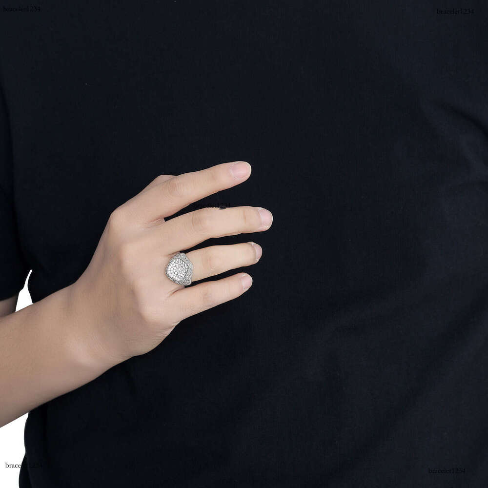 Luxury designer Hip-hop Rings Three rows of ice out VVS Moissanite rings, Hip-hop men's and women's rings with free shipping