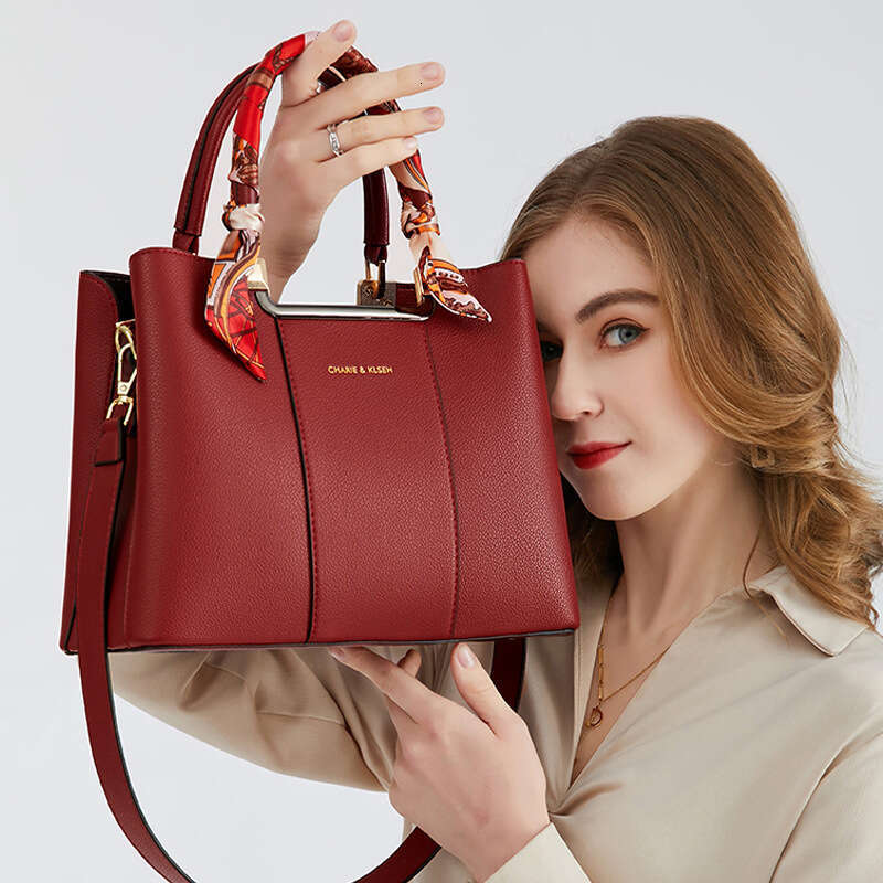 Mom S New Large Capacity Light Luxury Handbag Red Tote Wedding Crossbody Bag