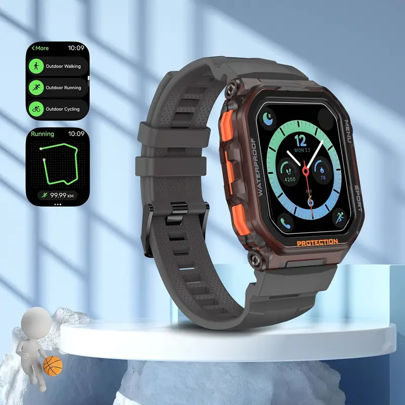 Military Design Sport Wristband - Full Feature SmartWatch With Health Monitor,GPS Health Monitoring