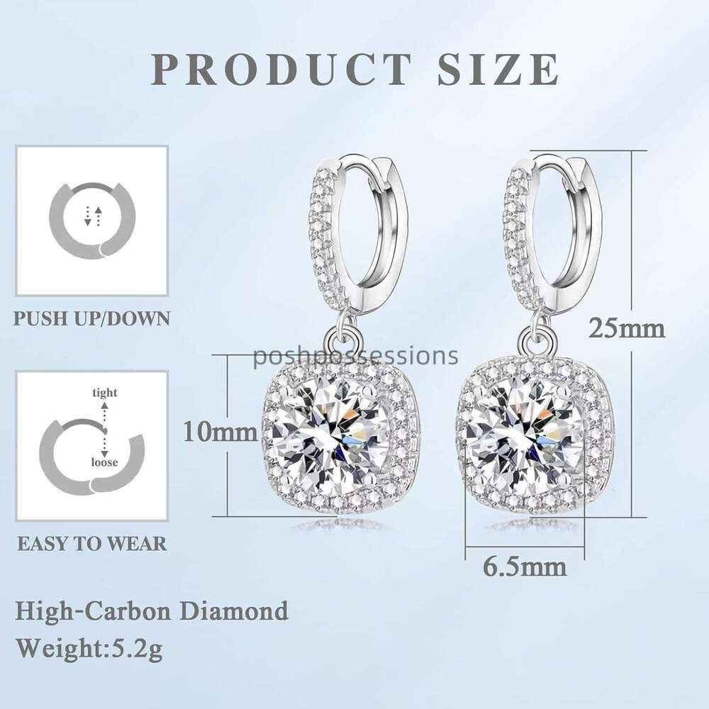 High Carbon Ring Earrings For Women, Made Of Pure Sier With Cuffs, Pendants, Hie Earrings, And Straps
