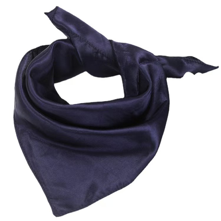 K493 New monochrome solid color professional square scarf performance men and women small scarf stewardess bank 50 color small square scarf