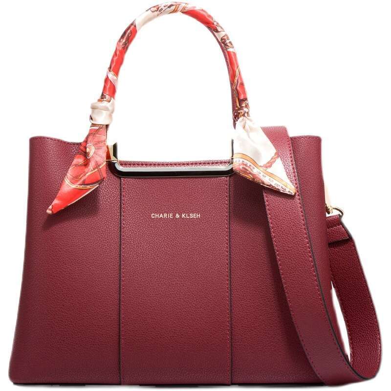 Mom S New Large Capacity Light Luxury Handbag Red Tote Wedding Crossbody Bag