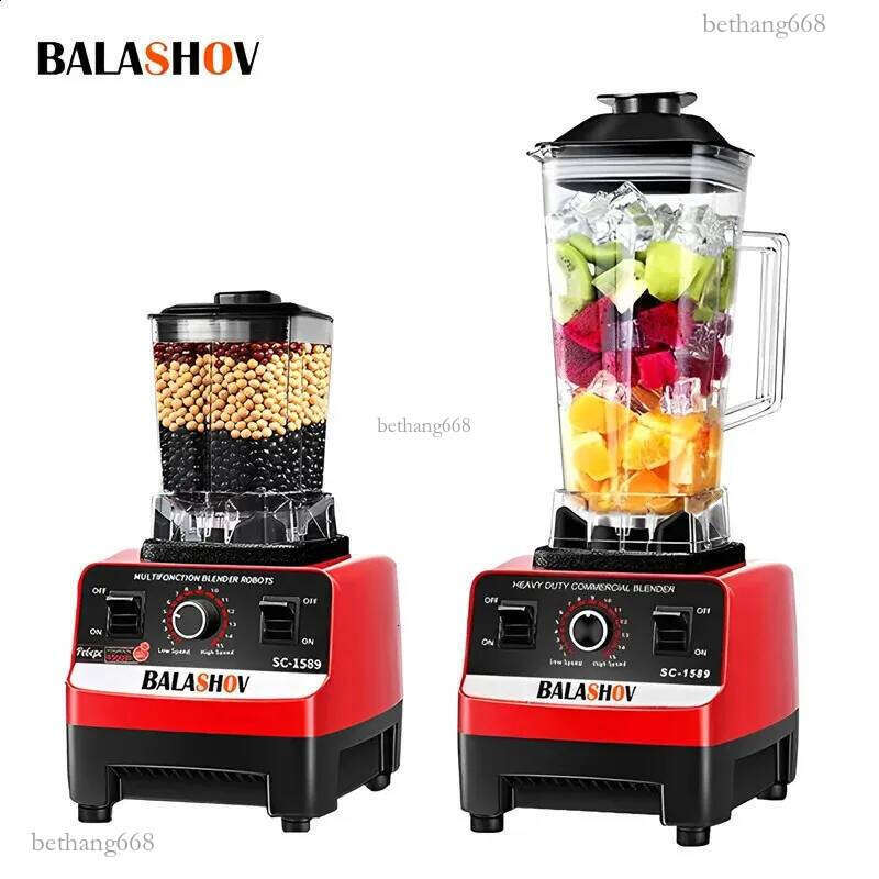 2000W Heavy Duty Commercial Blender Stationary Mixer Food Processor Ice Smoothies for Kitchen High Power Juicer Blender BPA Free 240724